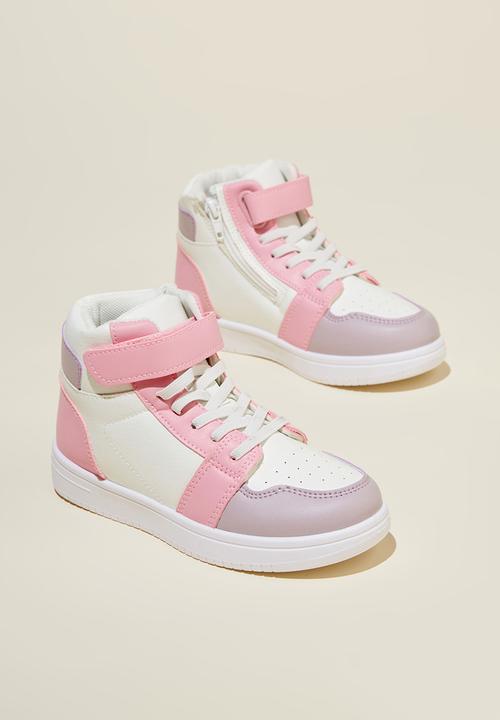 Cotton On - Harrison high top sneaker - lilac drop/blush pink