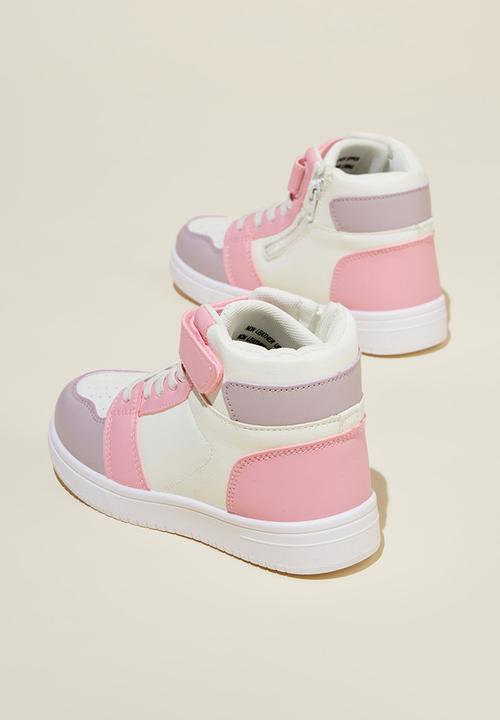 Cotton On - Harrison high top sneaker - lilac drop/blush pink