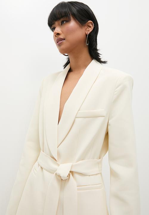 Superbalist - Co-ord blazer with tie belt - ecru