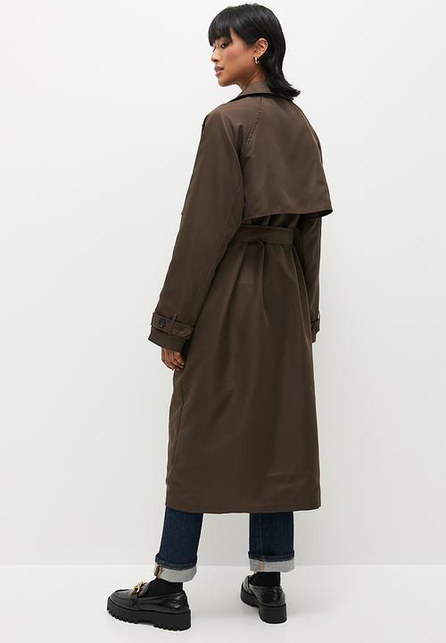 Superbalist - Maxi trench coat - deep tobacco