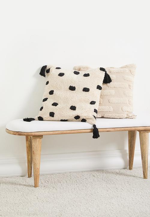 Sixth Floor - Silli cushion cover - Black & Natural