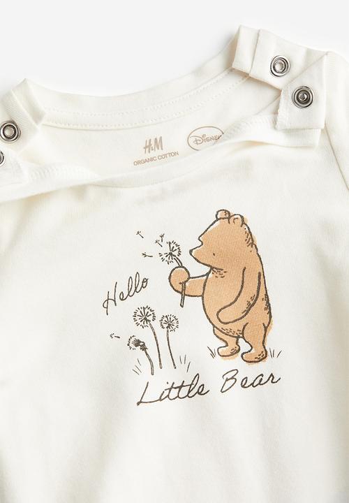 H&M - 3-Piece jersey set - Natural white Winnie the Pooh