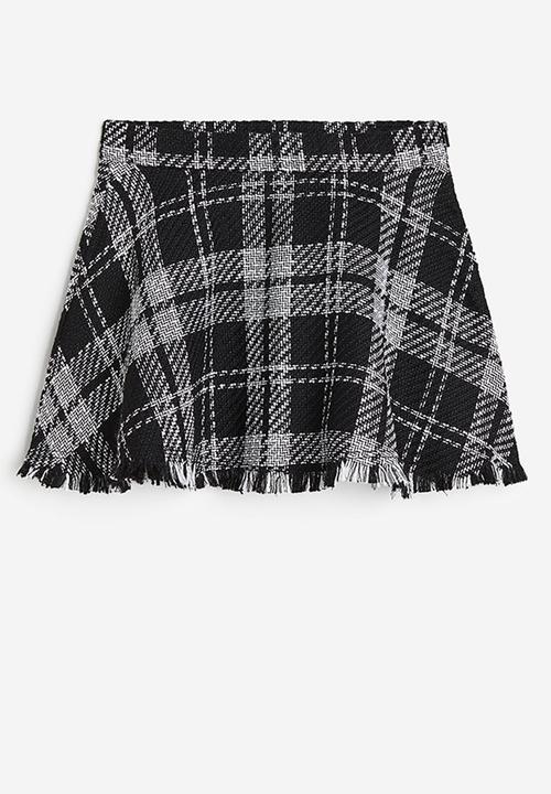 H&M - A-line skirt - Black Checked
