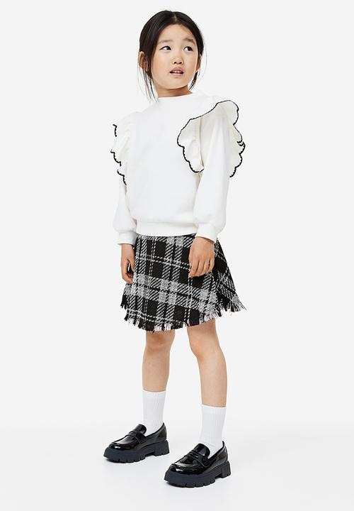 H&M - A-line skirt - Black Checked