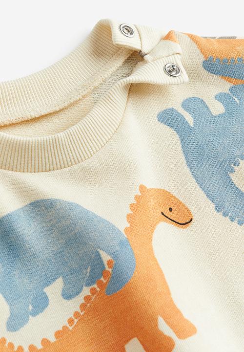 H&M - Cotton sweatshirt - Light beige Dinosaurs