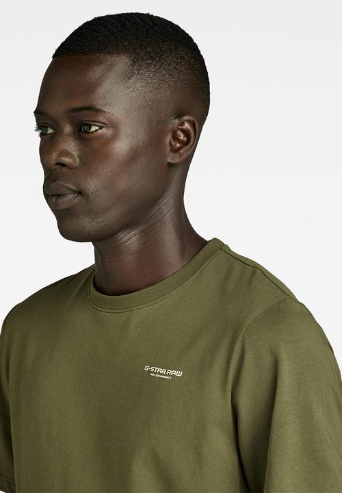 G-STAR - Slim base short sleeve compact stretch jersey - shadow olive