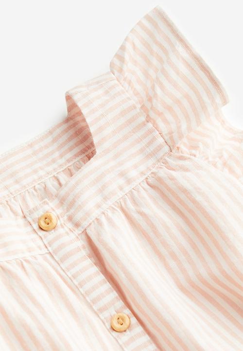 H&M - 2-Piece cotton set - apricot striped