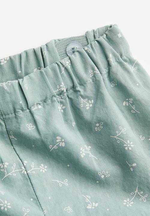 H&M - 2-Piece cotton set - green floral 
