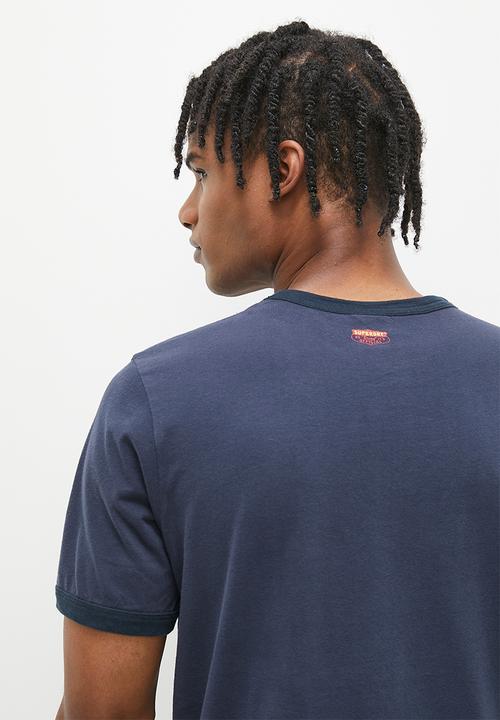 Superdry. - Work gasoline logo T-shirt - French Navy/Eclipse Navy