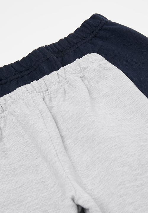 Pop Candy - 2 Pack joggers - navy and grey mel