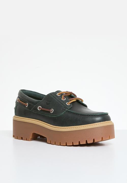 Timberland - TBL premium elevated 3 eye - dark green full grain