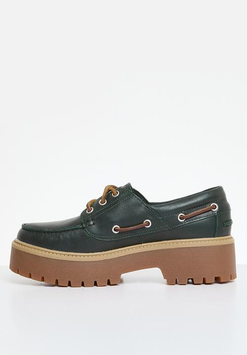Timberland - TBL premium elevated 3 eye - dark green full grain