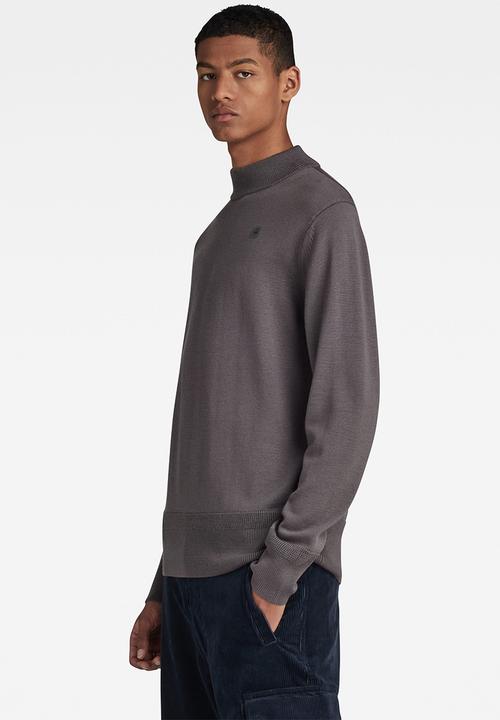 G-STAR - Premium core mock knit merino knit - rabbit