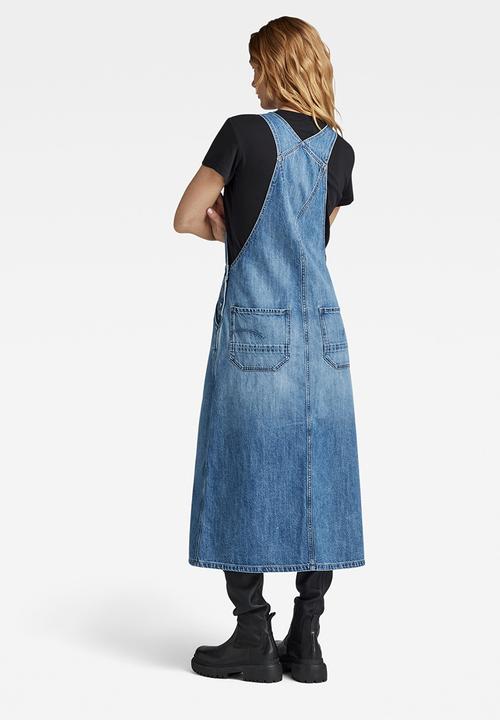 G-STAR - Midi dungaree dress wmn - faded cliffside blue