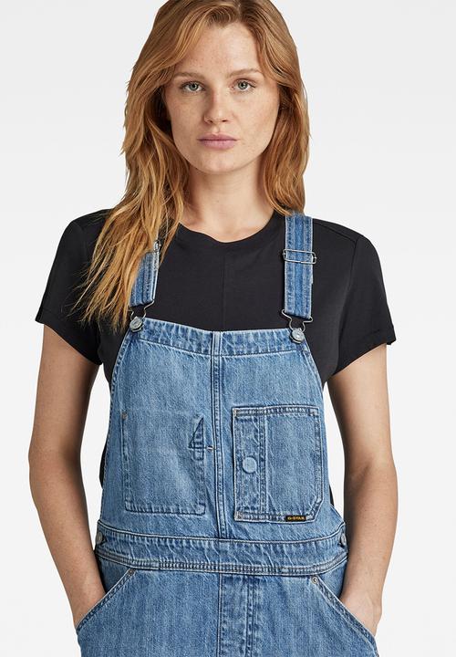 G-STAR - Midi dungaree dress wmn - faded cliffside blue