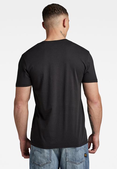 G-STAR - Distressed logo r t compact jersey I o - dk black