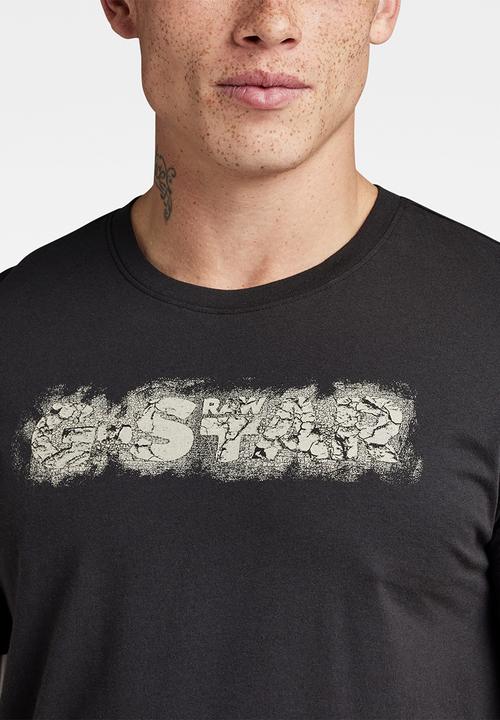 G-STAR - Distressed logo r t compact jersey I o - dk black