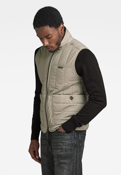 G-STAR - Liner vest manor poplin - elephant skin