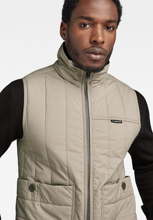 G-STAR - Liner vest manor poplin - elephant skin