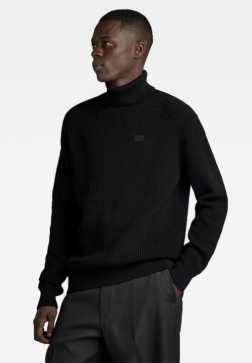 G-STAR - Pullover turtle knit cotton knit o - dk black