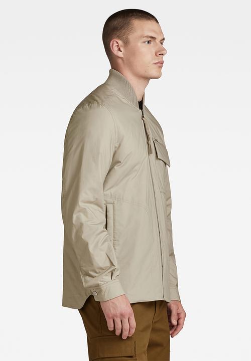 G-STAR - Lofty pdd overshirt manor poplin - elephant skin