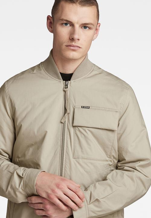 G-STAR - Lofty pdd overshirt manor poplin - elephant skin