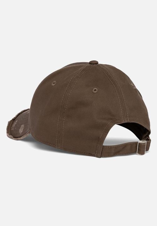 Replay - Replay cotton cap with bill - pale grey brown