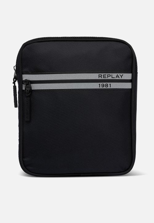 Replay - Micro bag in textured recycled poly - black