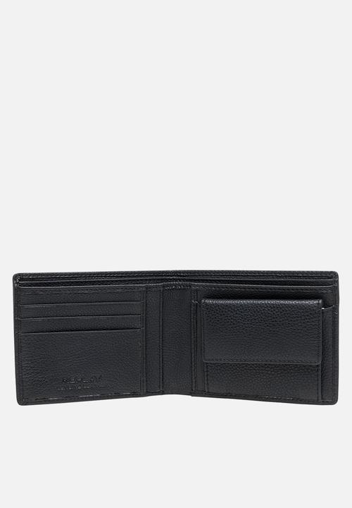 Replay - Cardholder in hammered leather - black