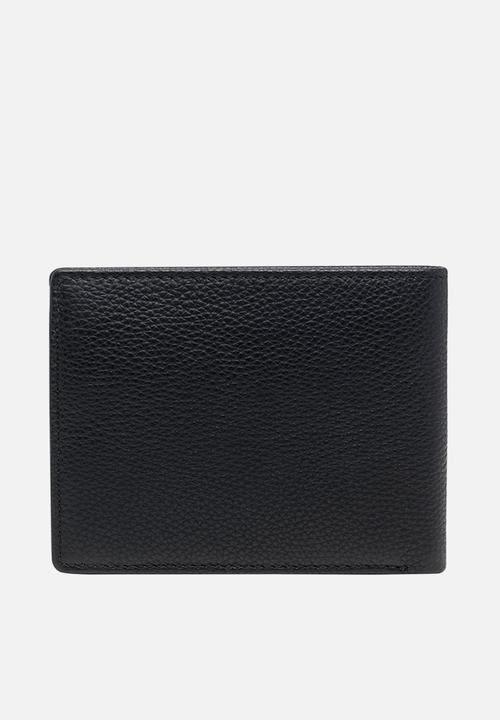 Replay - Cardholder in hammered leather - black