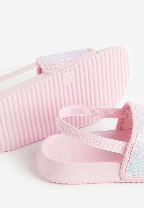 H&M - Pool shoes -  light pink & glitter 