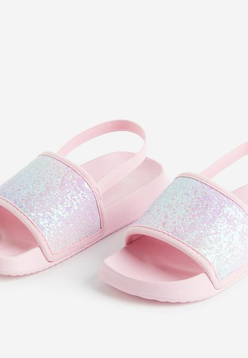 H&M - Pool shoes -  light pink & glitter 