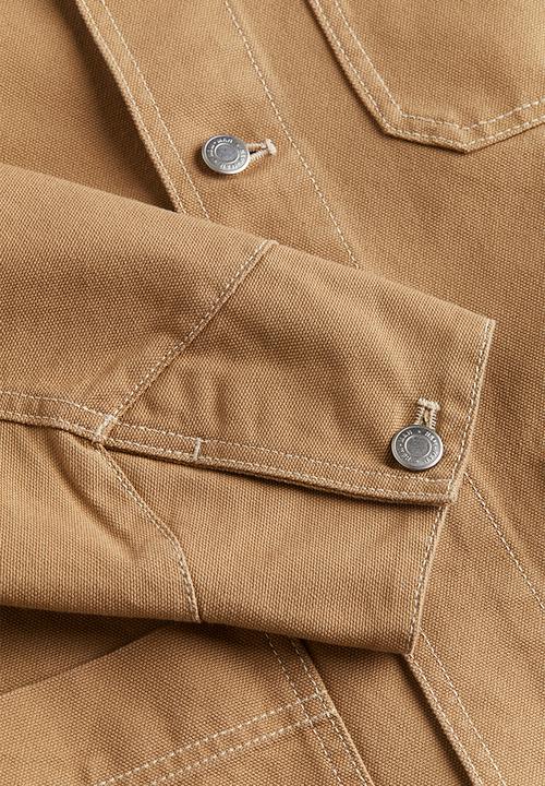 H&M - Regular fit cotton canvas shacket - Beige