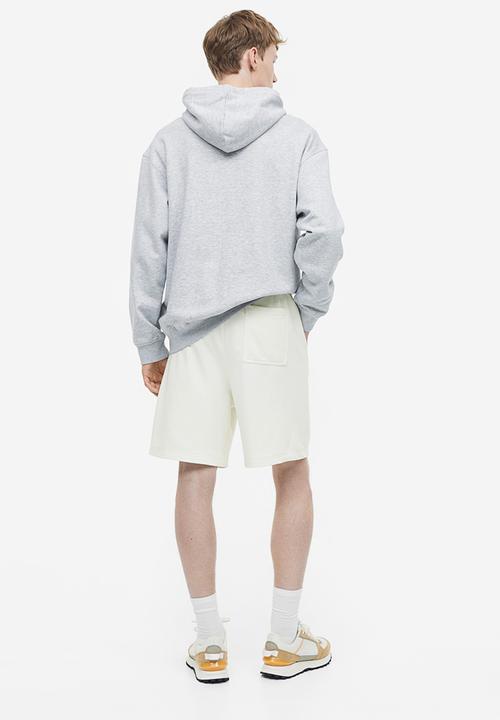 H&M - Coolmax® relaxed fit sweatshorts - white trust the process