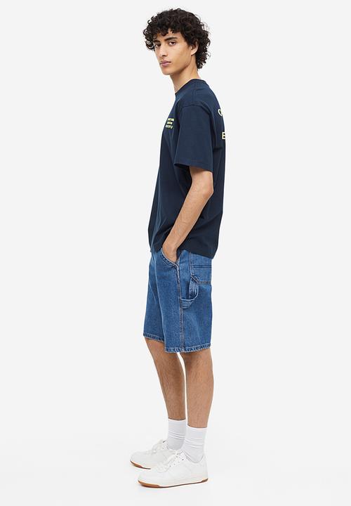 H&M - Loose fit printed t-shirt - blue multi