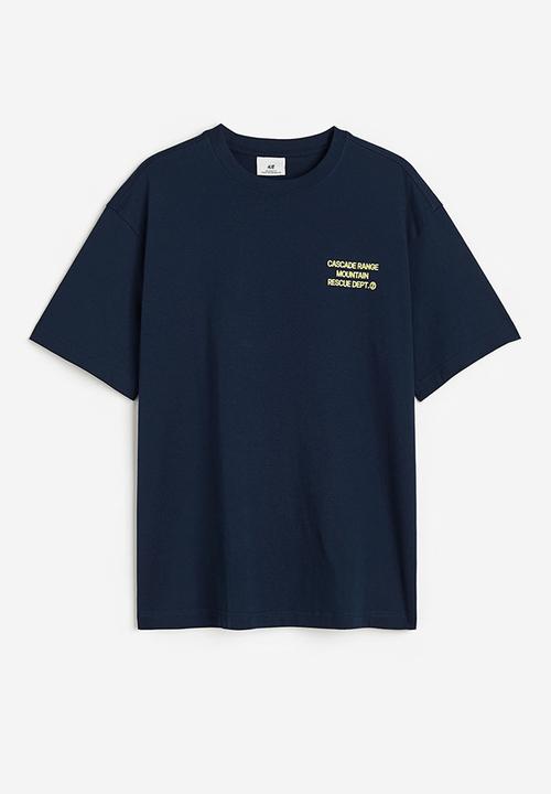 H&M - Loose fit printed t-shirt - blue multi