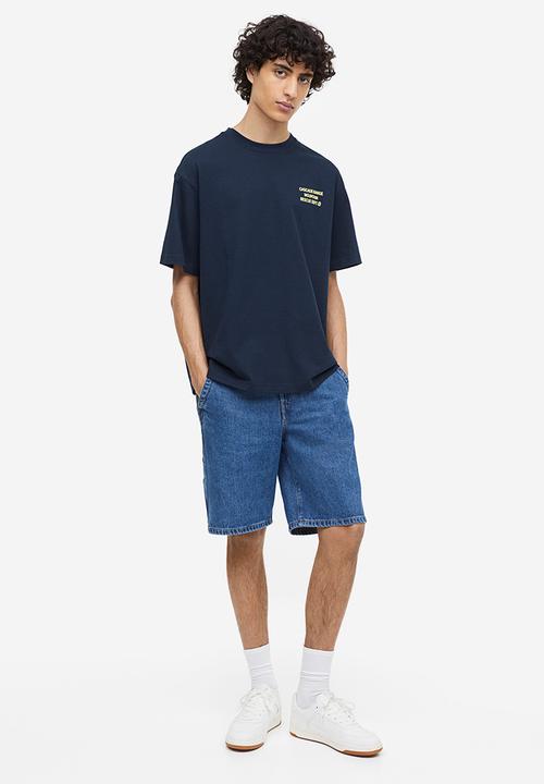H&M - Loose fit printed t-shirt - blue multi