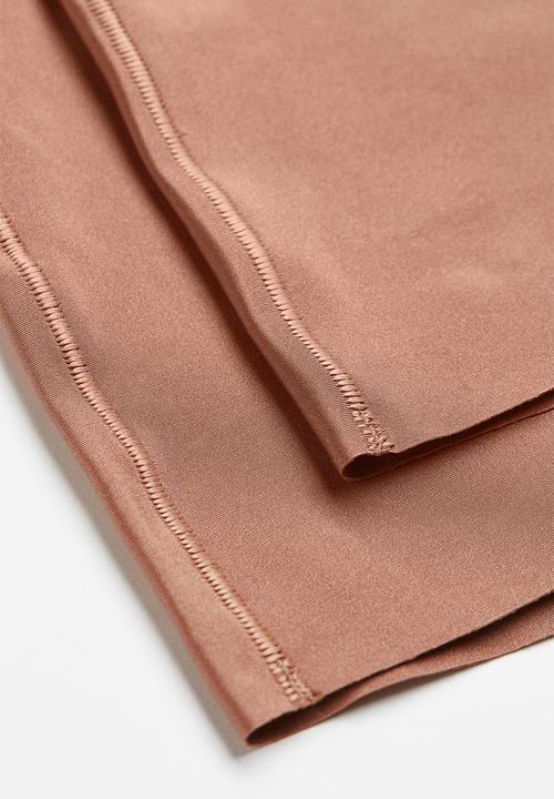 H&M - 2-pack no-show light shaping bikers - dark beige