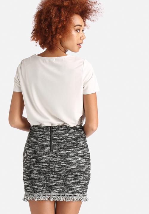 Vero Moda - Laser Cut Faux Suede Top
