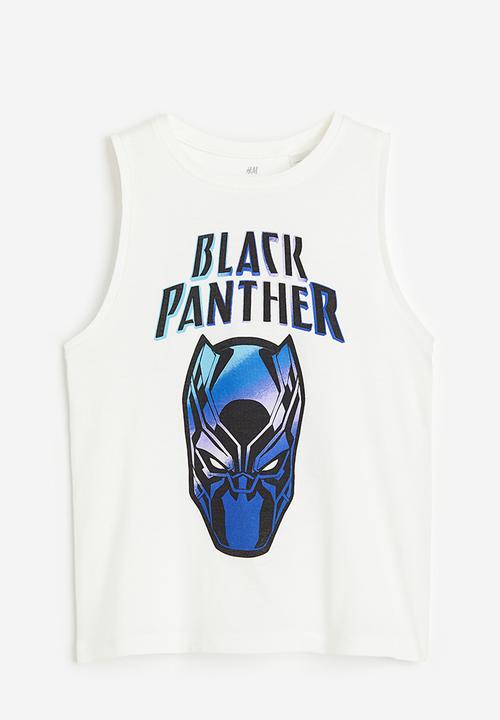 H&M - Printed vest top - white & black panther