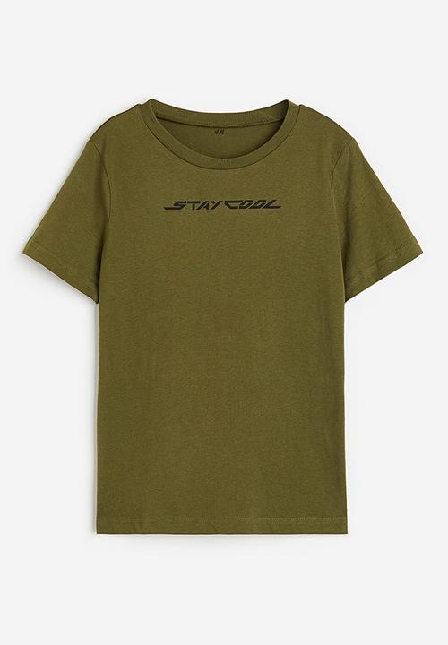 H&M - T-shirt - khaki green & stay cool 