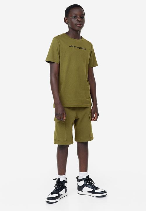 H&M - T-shirt - khaki green & stay cool 