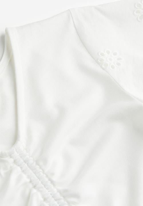 H&M - Ruched jersey t-shirt - white