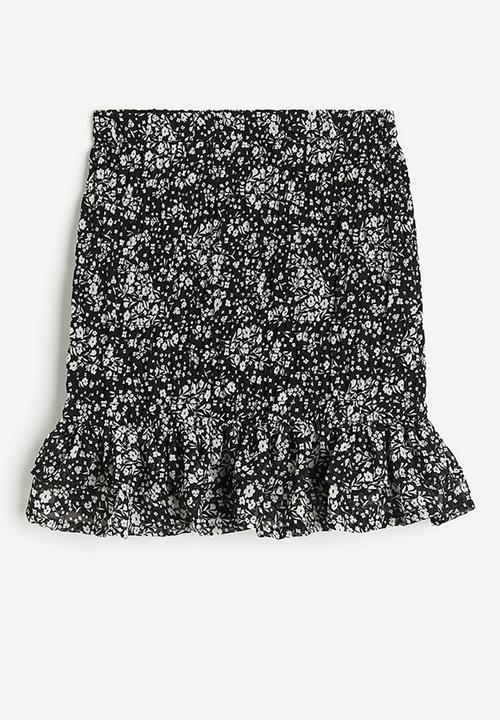 H&M - Smocked chiffon skirt - black
