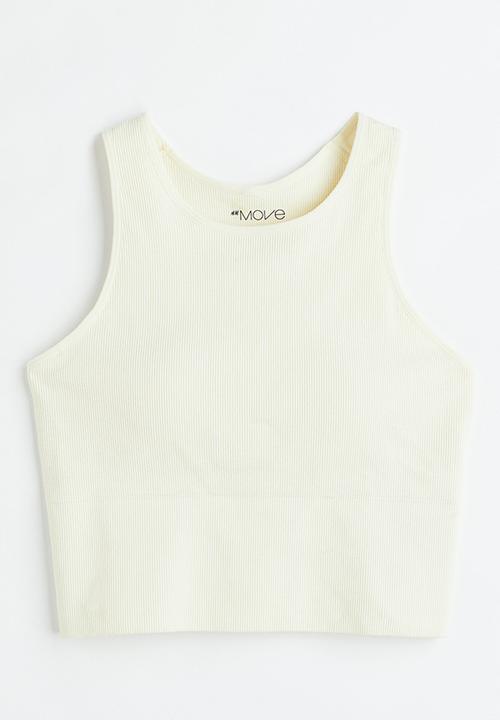 H&M - Drymove™ medium support sports bra - cream