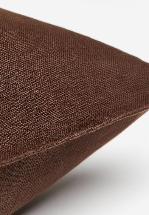 H&M - Washed linen cushion cover - brown