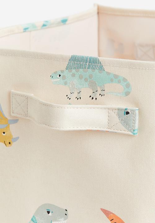 H&M - Printed storage basket - light beige/dinosaurs