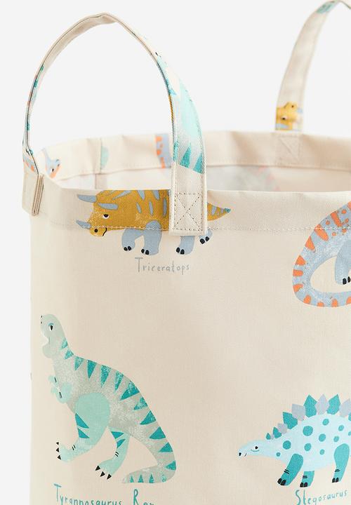 H&M - Printed storage basket - light beige/dinosaurs