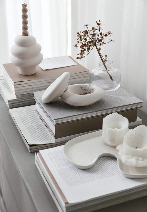 H&M - Stoneware trinket box - white