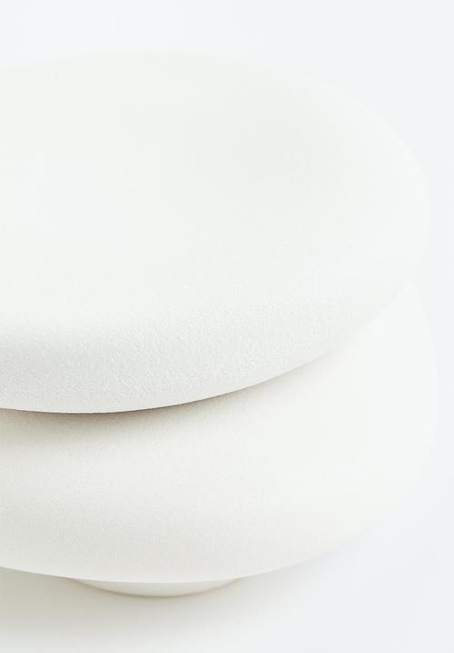 H&M - Stoneware trinket box - white